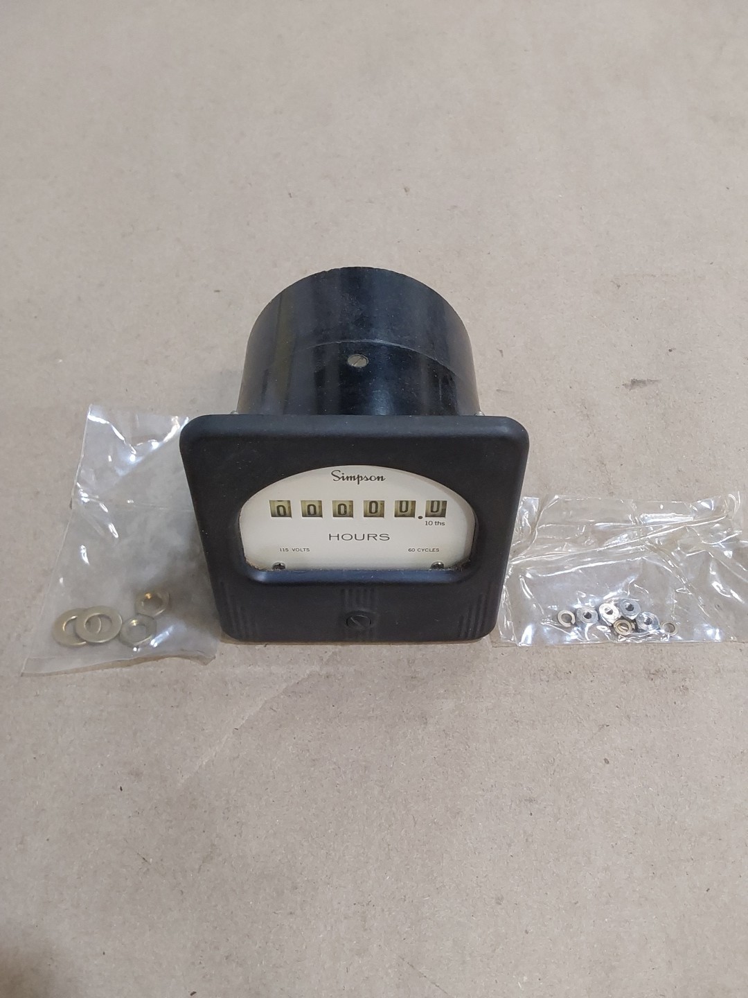 Simpson hour panel meter