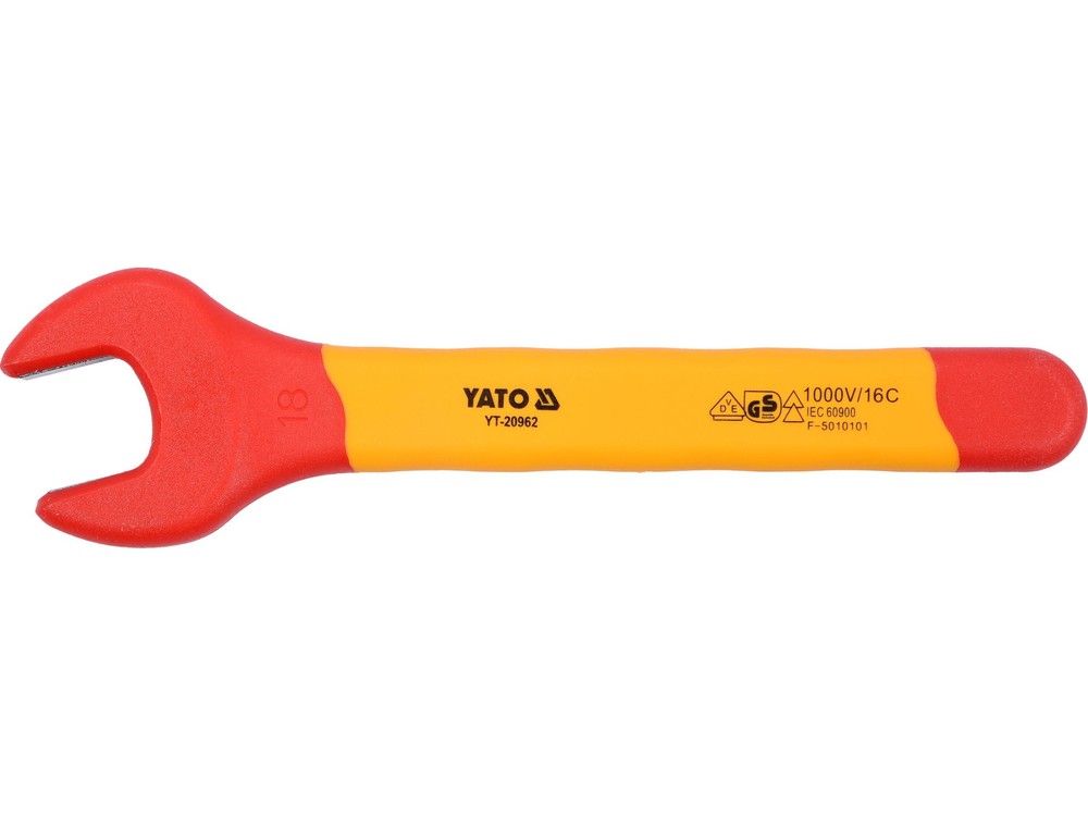 Yato Open End Wrench Fully Insulated 18mm VDE 1000V YT-20962