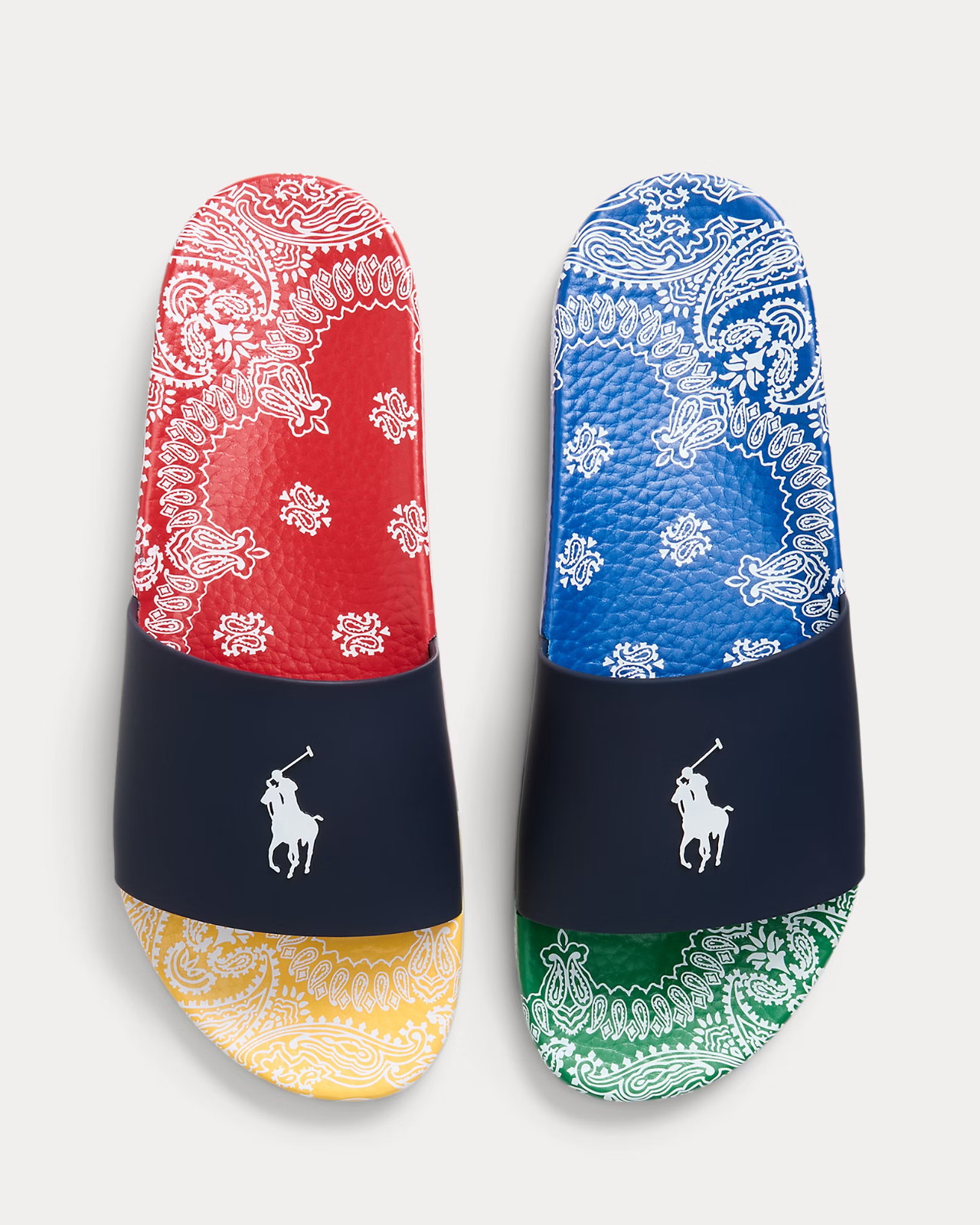 Men's Size 8 9 10 11 12 13 Polo Ralph Lauren PAISLEY BANDANA BIG PONY Sandal