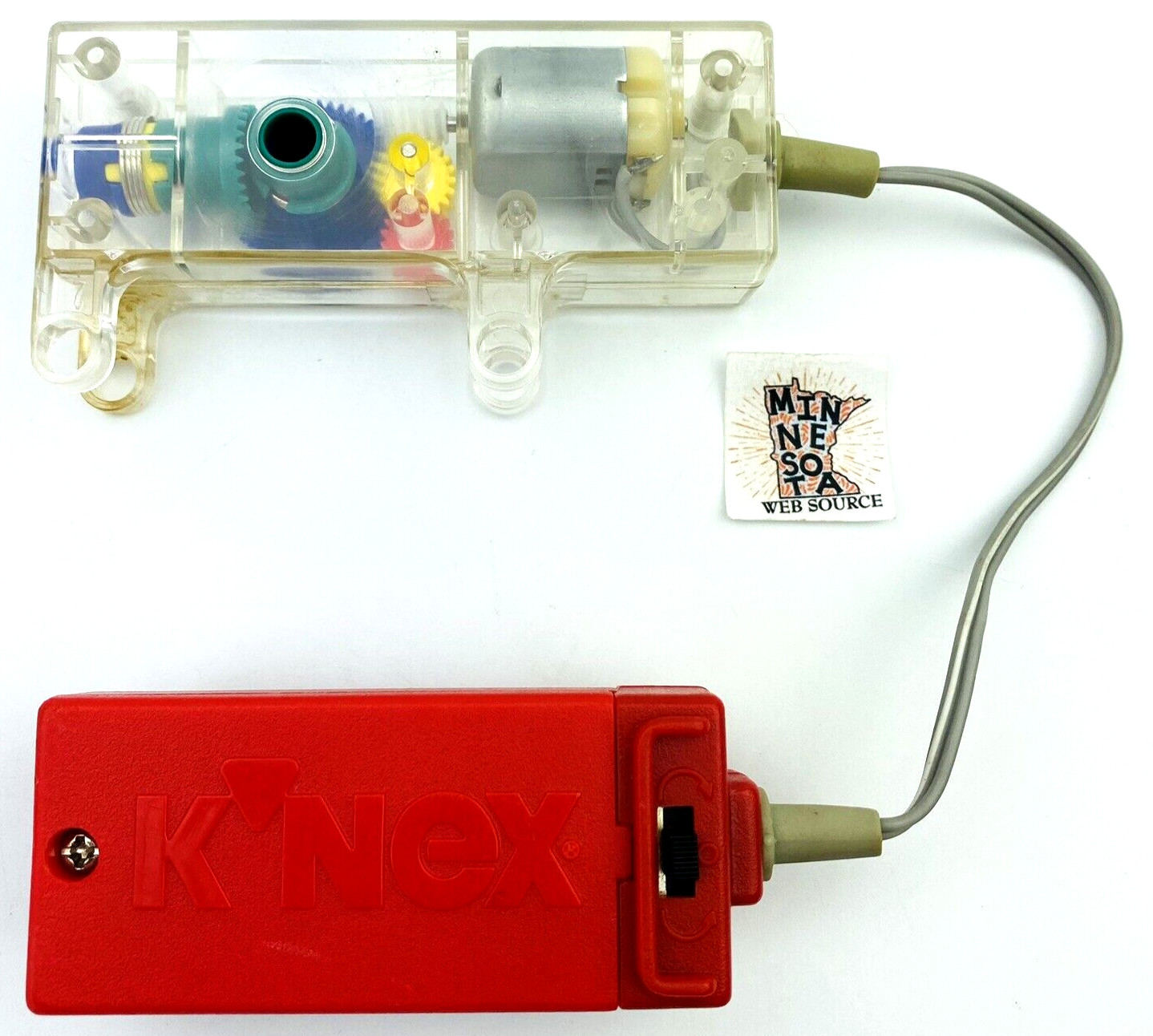 (1) K’NEX Motor Tethered Power Pack – Short Cord Screw‑On Cover – USED OEM