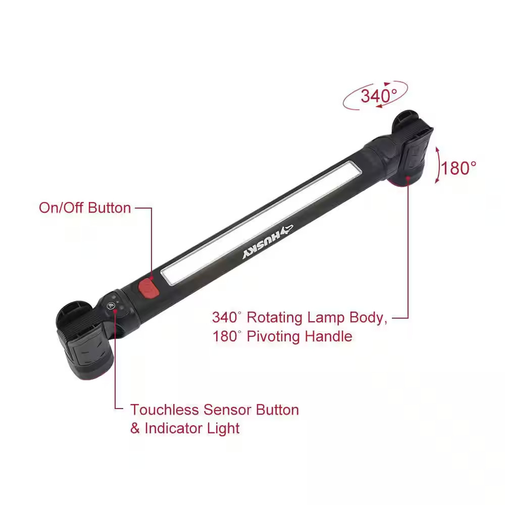 2500 Lm LED Rechargeable Infrared Touchless Work Light Battery Level Indicator N