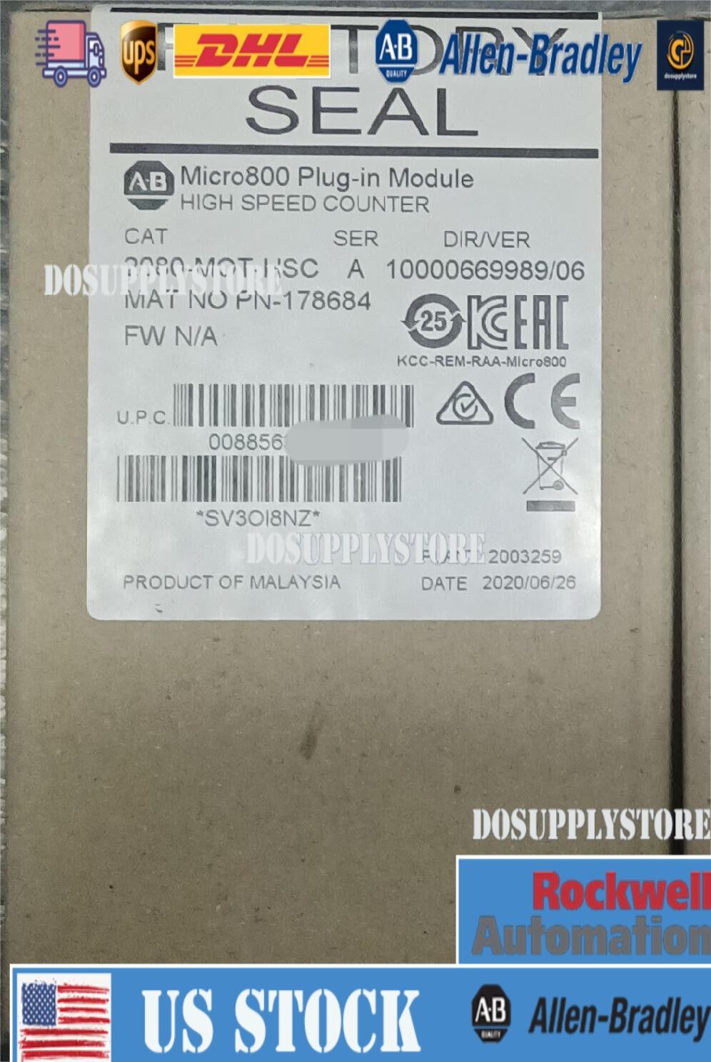 ALLEN-BRADLEY 2080-MOT-HSC MICRO800 PLUG-IN MODULE NEW IN BOX FAST SHIP