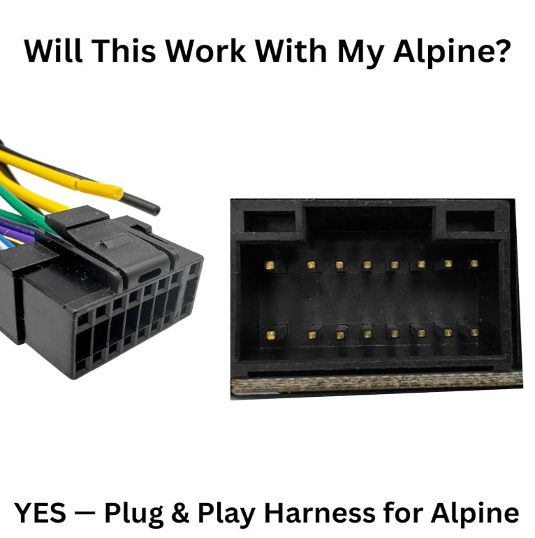 Wire Harness For ALPINE X009U X009-U Kit With Connectors