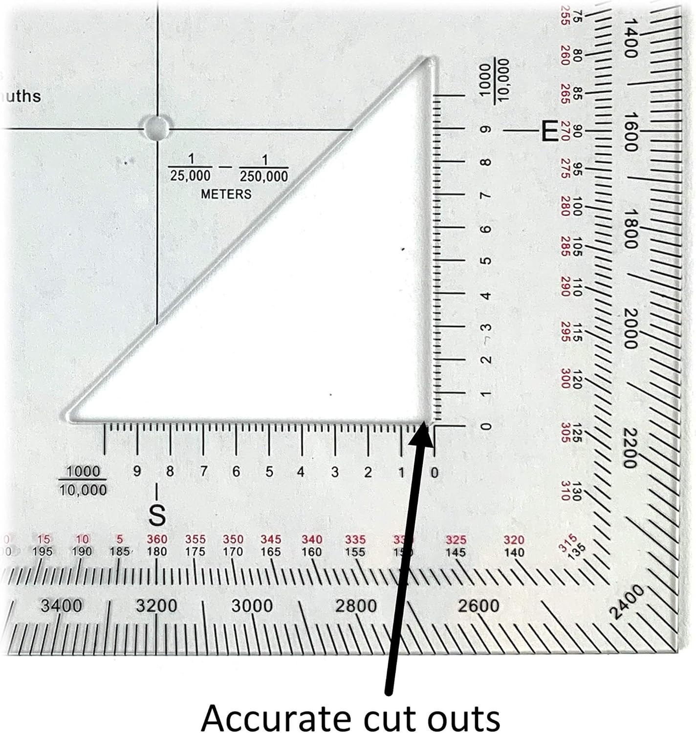 Military Protractor - Perfectly cut for Land Nav