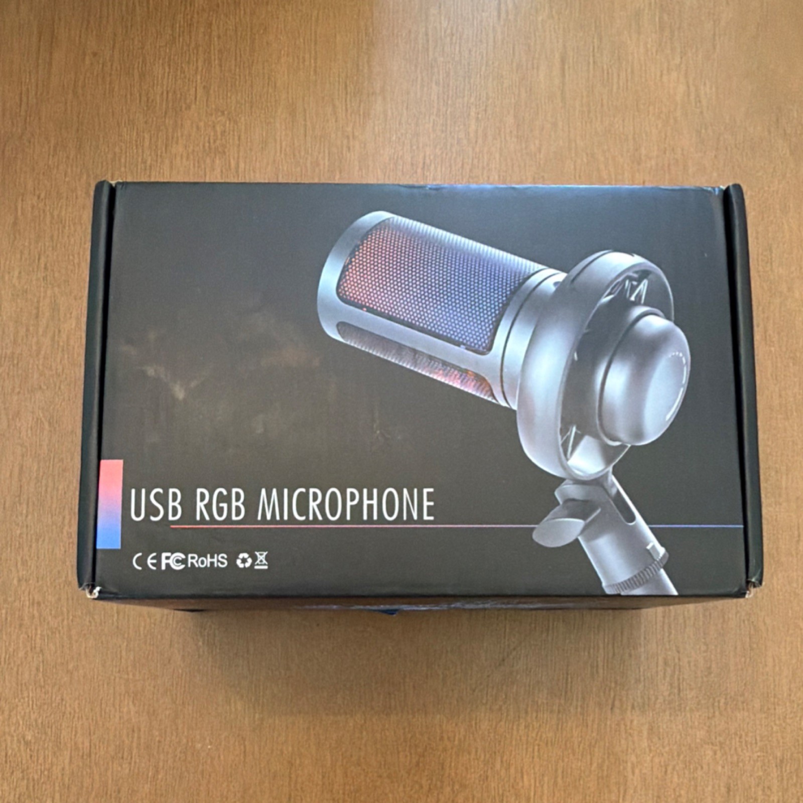 COCONISE ME65 USB Desktop Microphone RGB Lighting Black with Stand & USB Cable