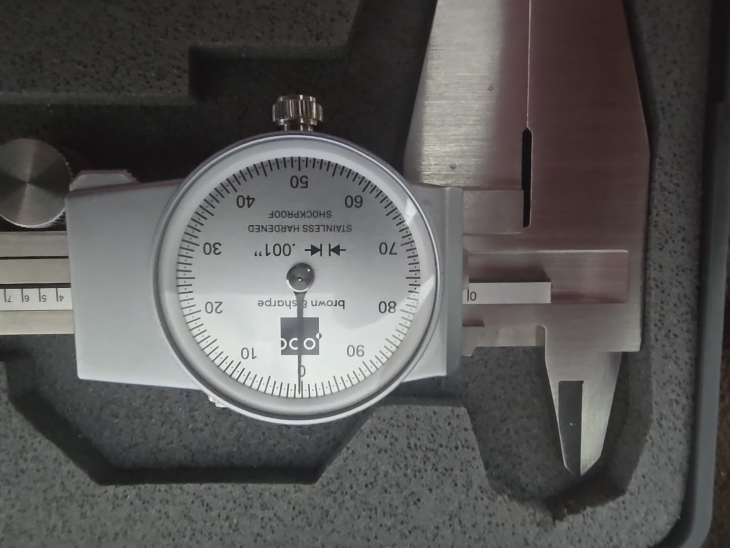 Tesa Brown & Sharpe 599-579-12-1 - 12" DIAL-CAL W/ Mitutoya 188 - 131 Thd Gage