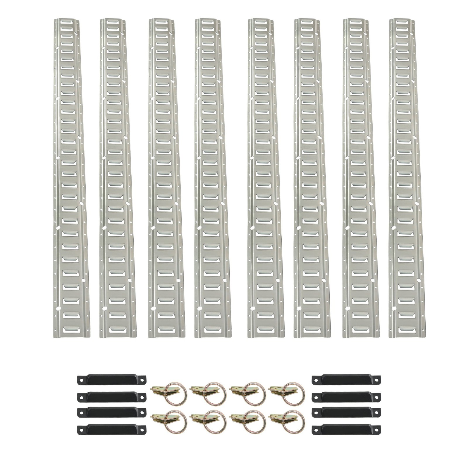 New 24PCS 5ft E Track Kit For Enclosed Cargo Trailers Secure Tie-Down Rails