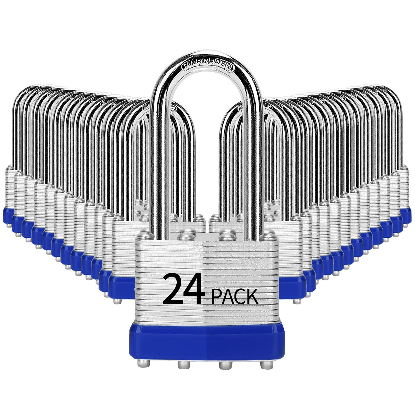 Hzsy Padlocks Keyed Alike Pack 24 Laminated Steel Keyed Lock 1-9/16 40Mm