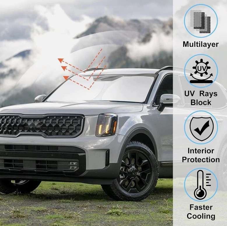 For Buick Foldable Front Windshield Sun Visor Shade Sun UV Block Visor Cover