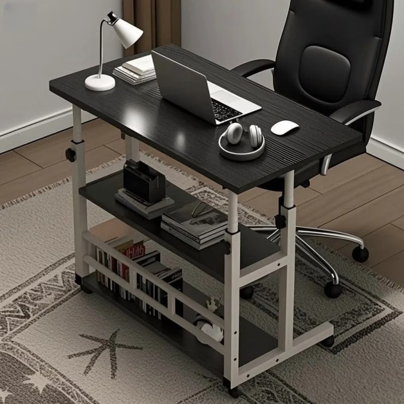 Heavy-Duty Adjustable Height Drafting Table Storage Shelf Space-Saving Design