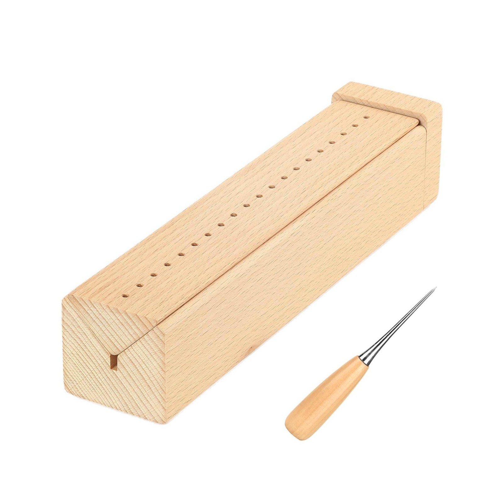 Beech Wood Book Binding Cradle with an Awl,Used for Book Binding Hole Punchin...