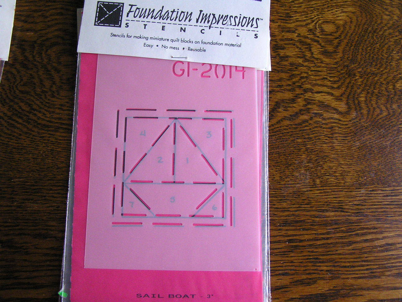 Foundation Impressions 3" SAILBOAT Stencil Miniature Quilt Block~~NIP!!