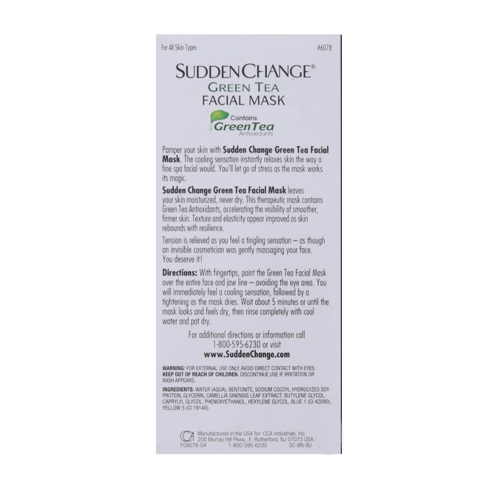 Sudden Change Green Tea Facial Mask – Diminish Wrinkles, Puffiness & More -