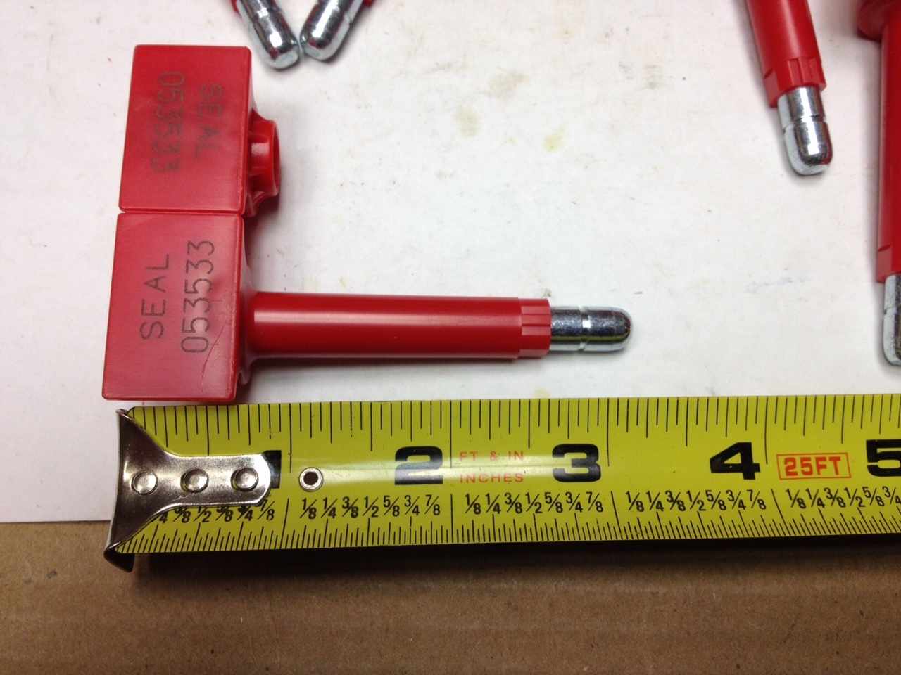 *** Lot of 5 ***, SnapTracker Bolt Seals, Red, CTPAT Compliant, Serialized