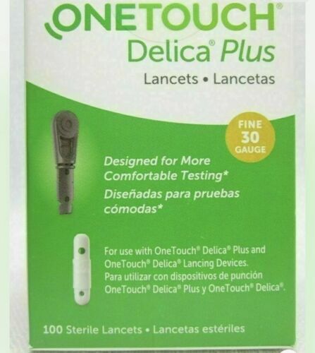 One Touch Delica Plus Lancets, Fine 30 gauge - Expiration date  10/31/26 New