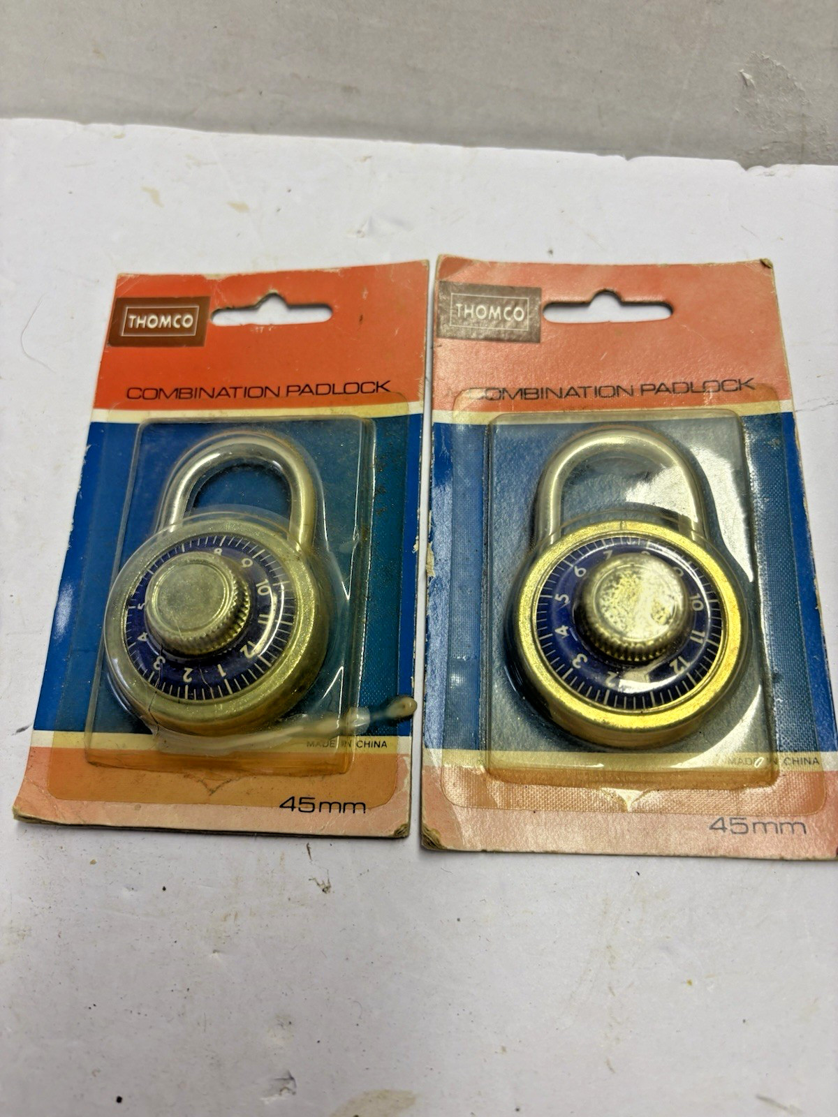 Lot Of 2 Thomco Combination Padlocks 45 MM New Old Stock In Pack