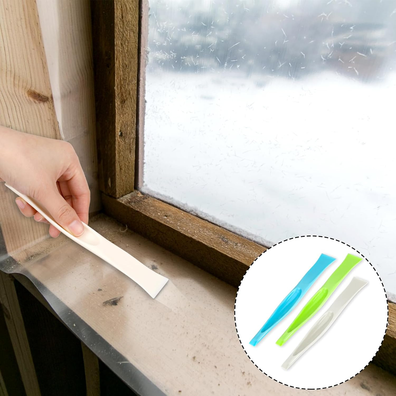 2 in 1 Plastic Scraper Tool,Multi-purpose No-Scratch Scraping Tools Small Scrape