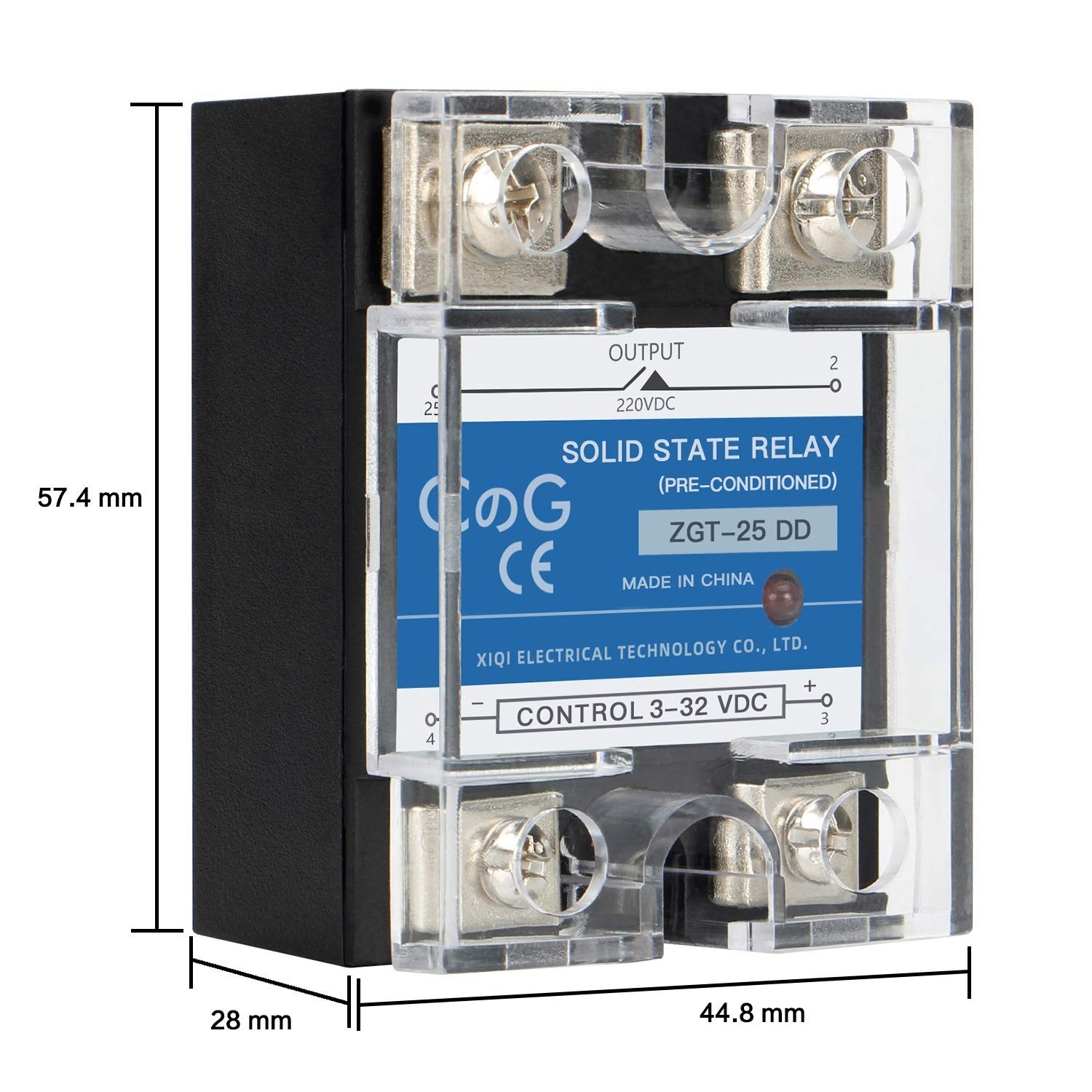 CGELE SSR-25DD Solid State Relay 25A DC to DC Input 3-32V