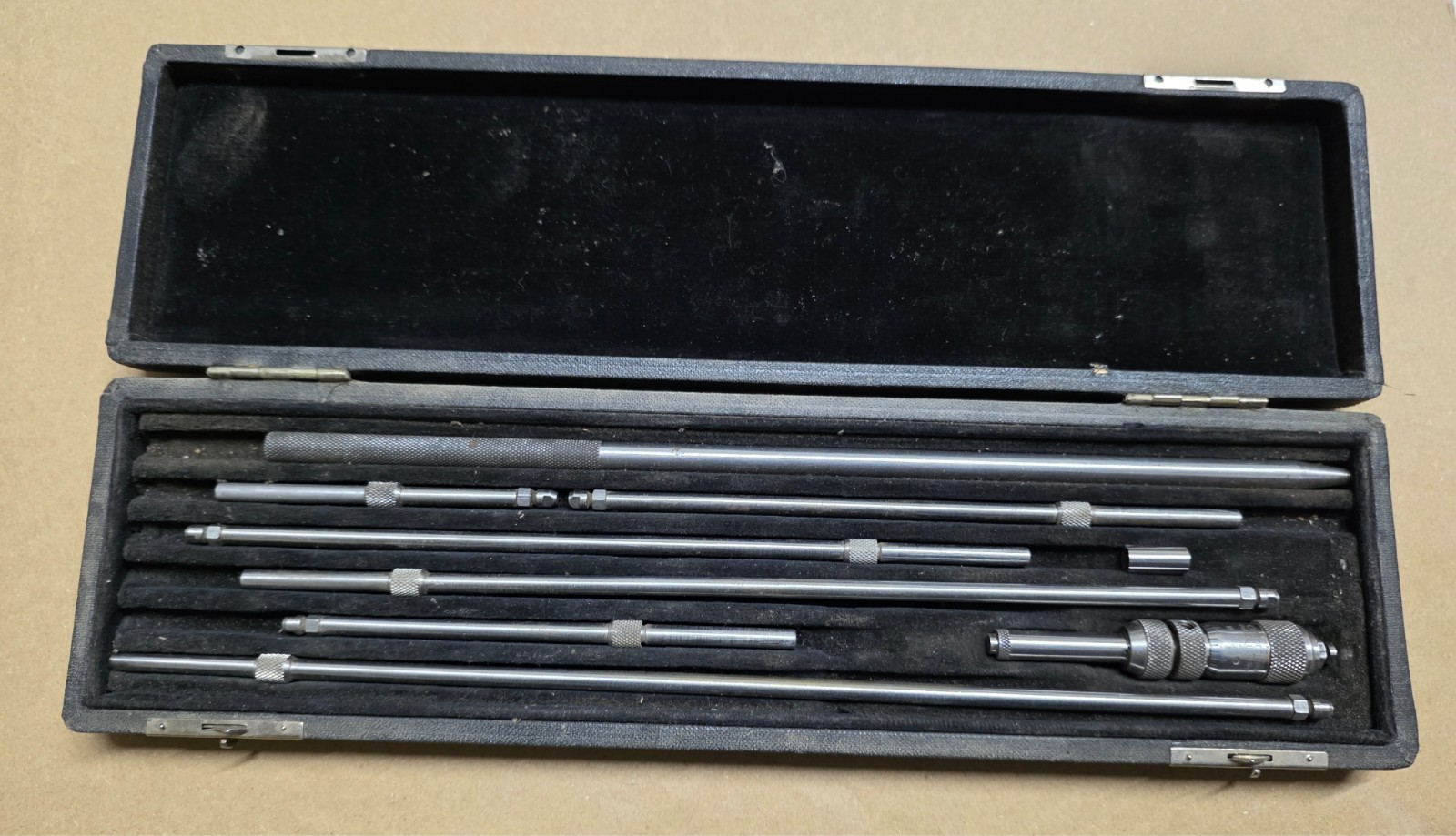 Craftsman USA Rod Micrometer Set 0–20” .001” w/ Case, Extension Rods