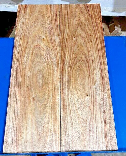 Striped Canarywood Bookmatch Top Set .3" x 13" x 22" Canary Wood KD Vivid Color