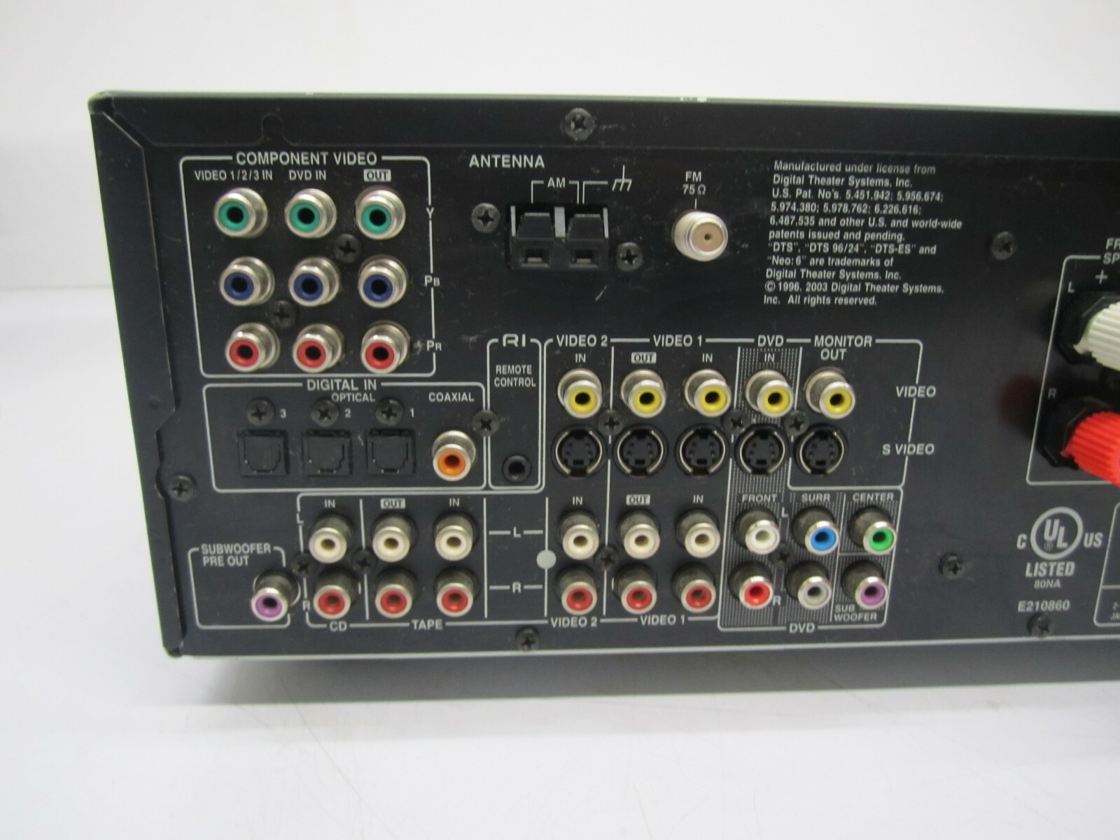Onkyo TX-SR502 Theater 6.1 Surround Sound Audio Video AV Receiver No Remote