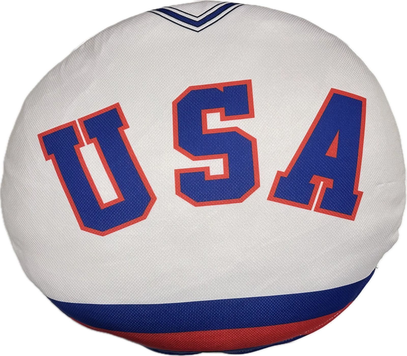 USA Hockey Miracle on Ice 1980 Official 15 Inches Round Pillow - White