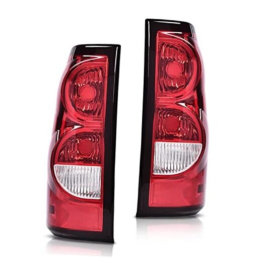 Tail Lights Assembly Rear Lights Compatible with Chevy w/o T10 Bulb Red