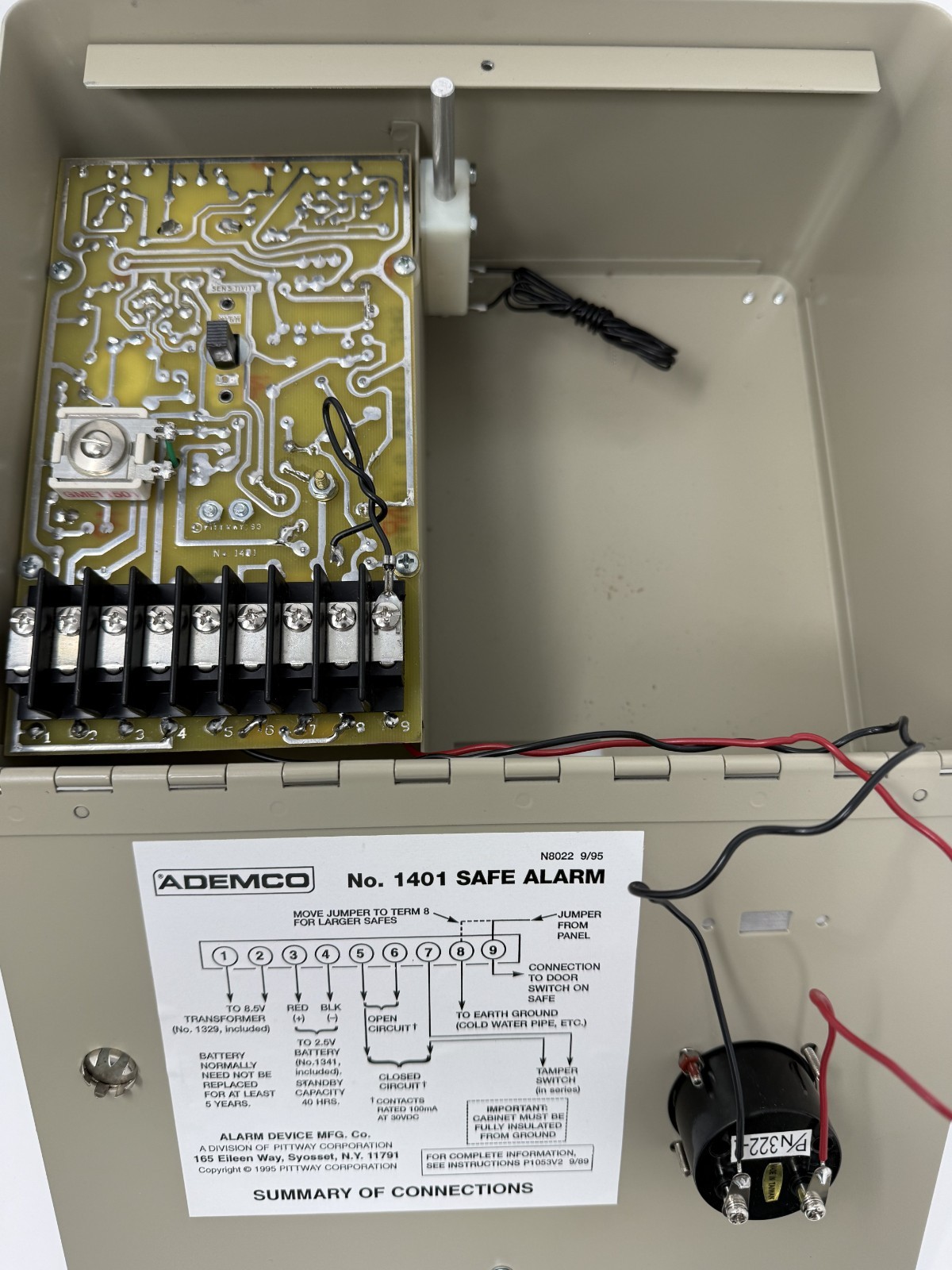 Ademco 1401 Proximity Safe Alarm