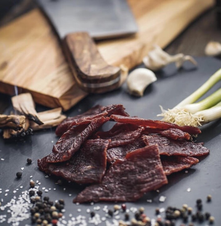 Prime Rib Papa Dan's Premium Beef Jerky 1/2 Half Pound Bag 8oz Package Jerky Hut