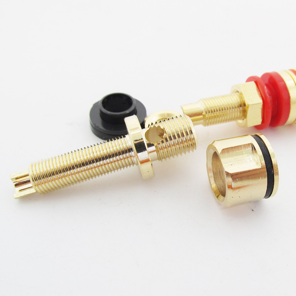 50pcs High Quality Gold Plated Copper Amplifier Speaker Terminal Binding Post