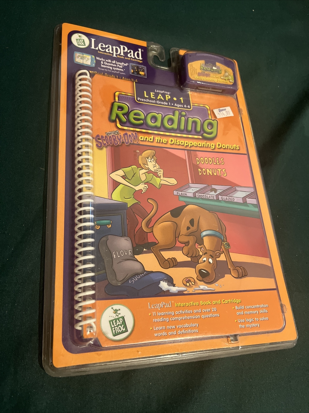 LeapFrog Leap 1 Reading Preschool - Grade 1 Ages 4-6 Scooby Doo Book & Cartridge