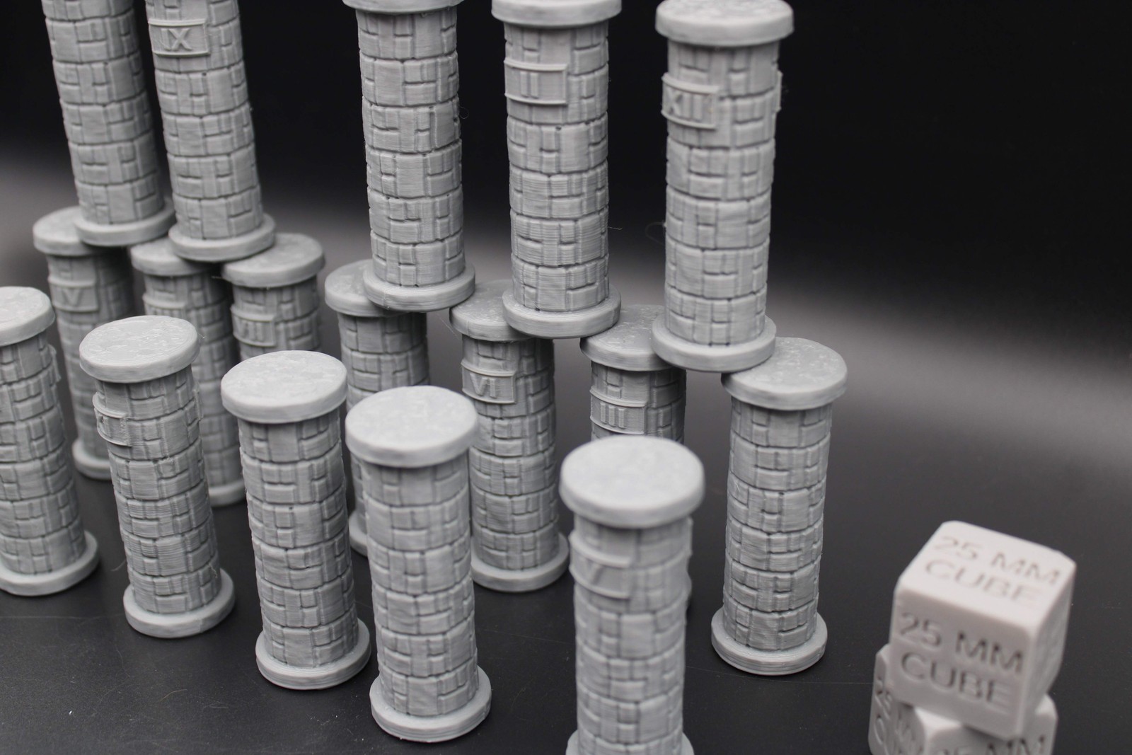 Tabletop Terrain Dungeon Round Column Pillars Objective Markers DnD Rpg Skirmish