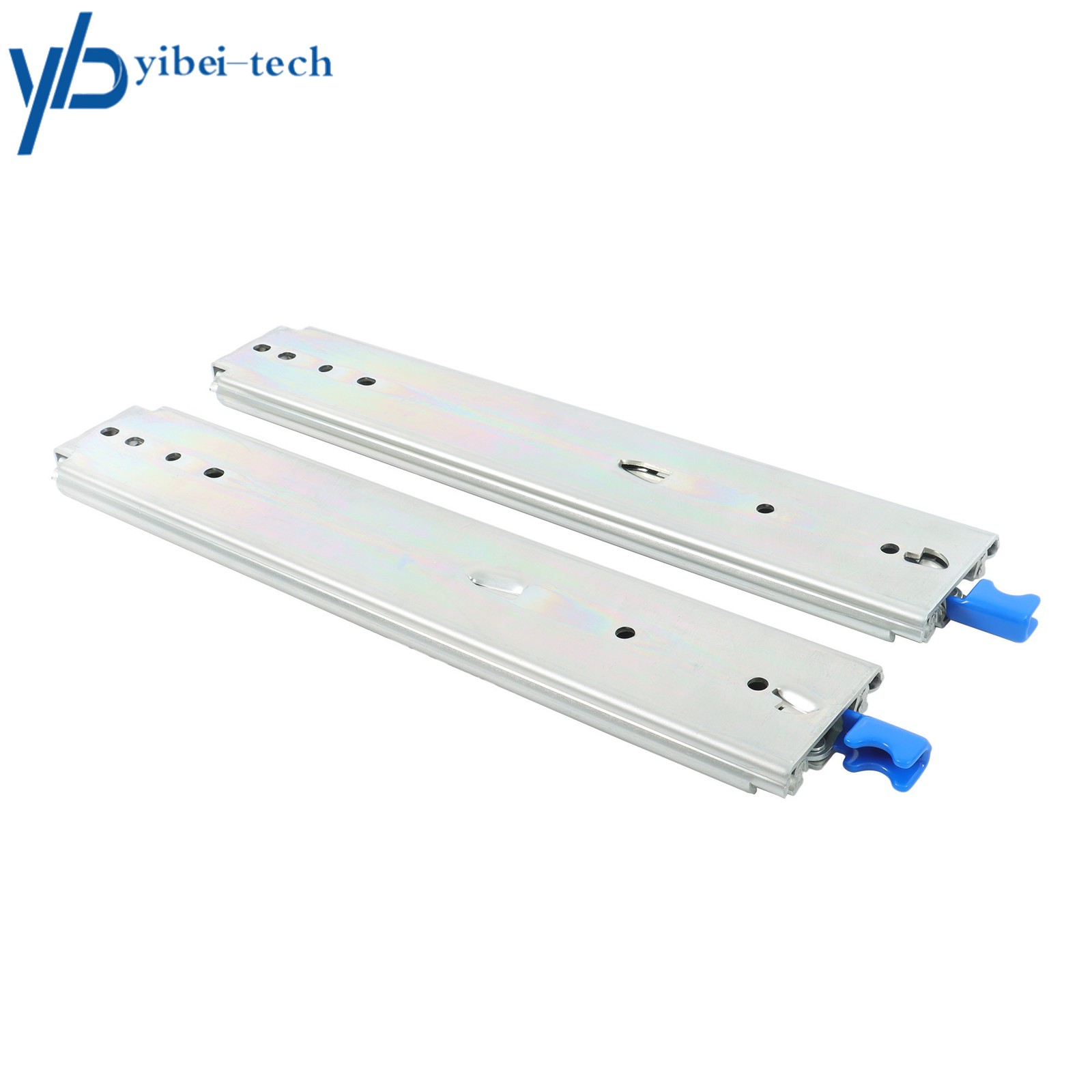 1 Pair Locking Drawer Slides 16" Full Extension & Lock 500 lb Load Capacity