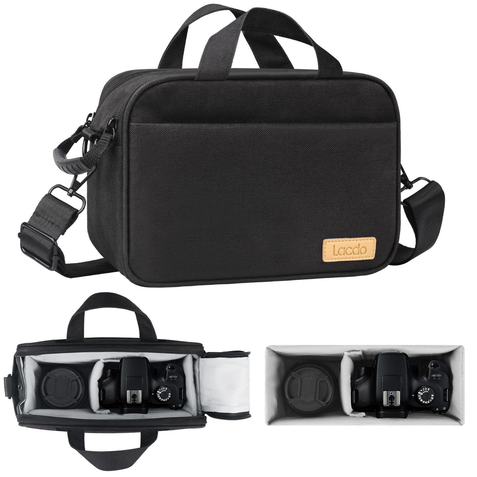 Compact Camera Bag Case for SLR/DSLR and Mirrorless Cameras, Fits Canon, Niko...