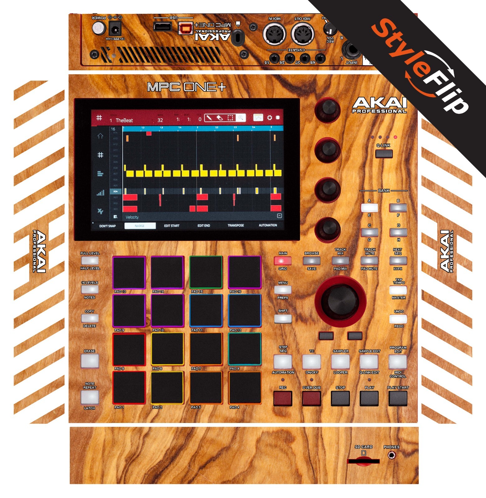 Akai MPC One Plus | Wood #6 | Protective Decal | StyleFlip Skins