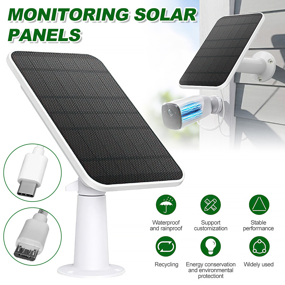 Solar Panels with 9.8ft Power Cable for Eufy Eufycam Cam E/2C/E/2 Pro Wall Mount
