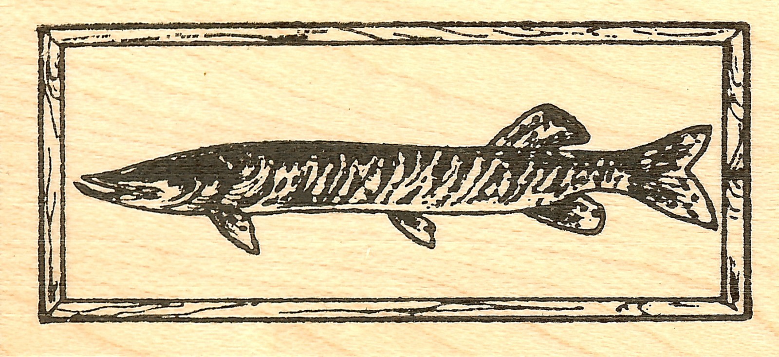 Muskier In Frame, Wood Mounted Rubber Stamp NORTHWOODS - NEW, D9737