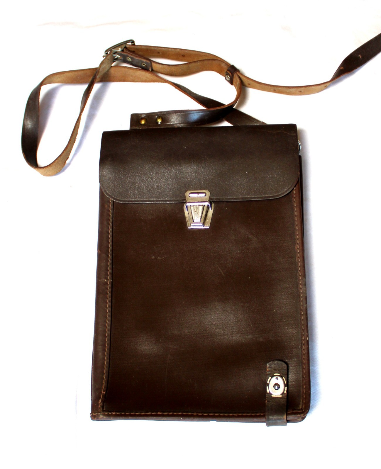 Soviet Military USSR Officer Vintage 1982 Genuine Leather Map Case–Planshet #79