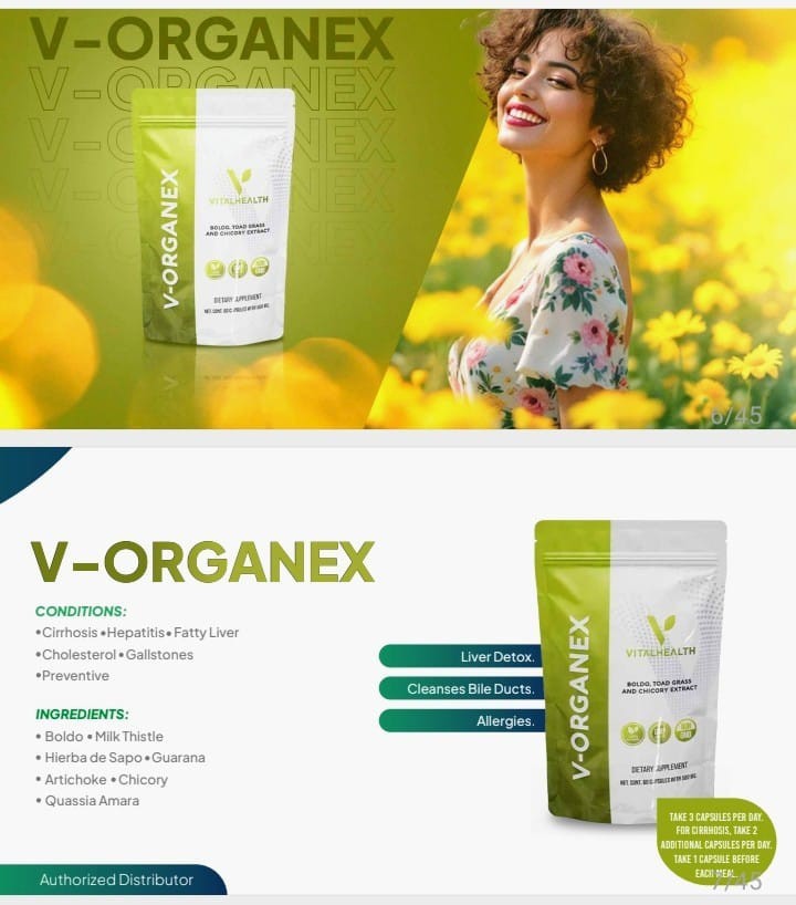 V-Organex by Vital health Capules Immune & Liver Support - New/Sealed!Authentic