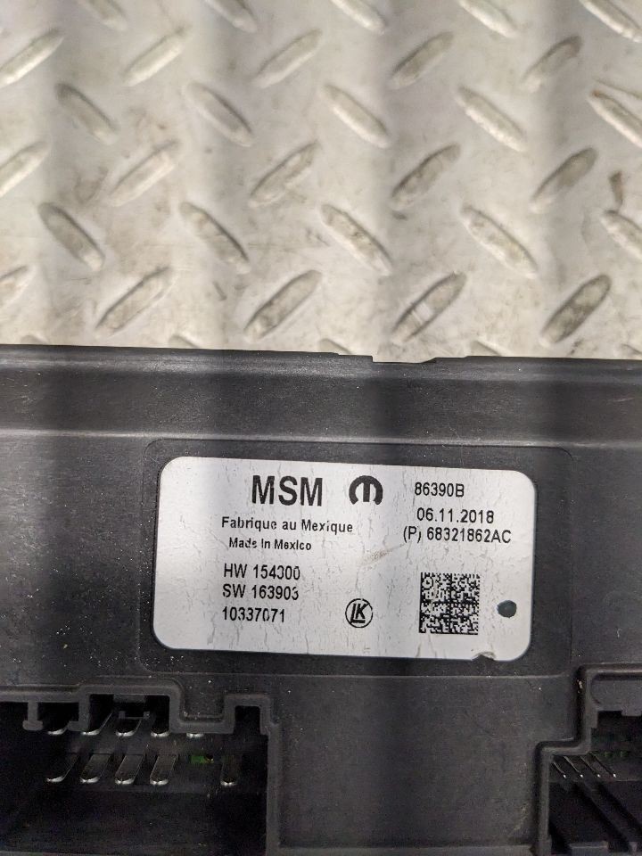 Chassis ECM Memory Front Seat Fits 17-25 PACIFICA 1181614