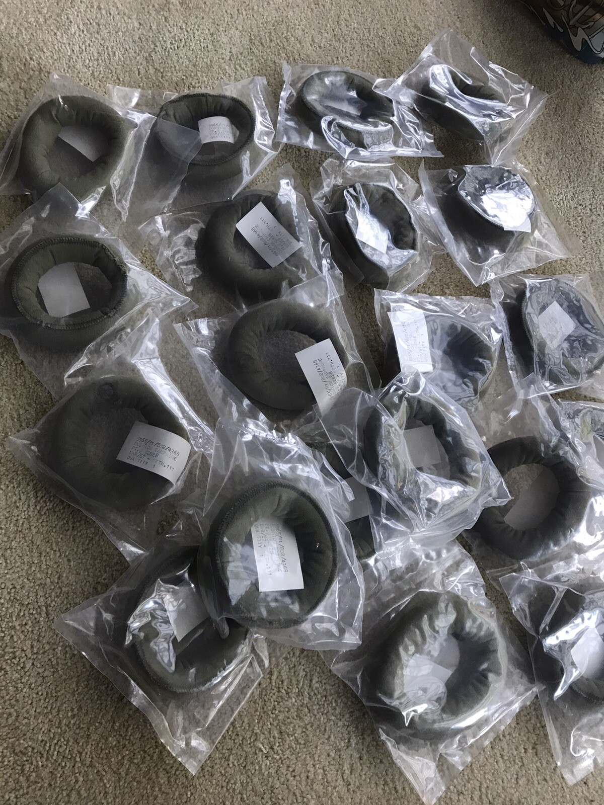 1 Box Of 20 Helmet Ear Cushions RCAF  Mint! NOS---Free Shipping!!