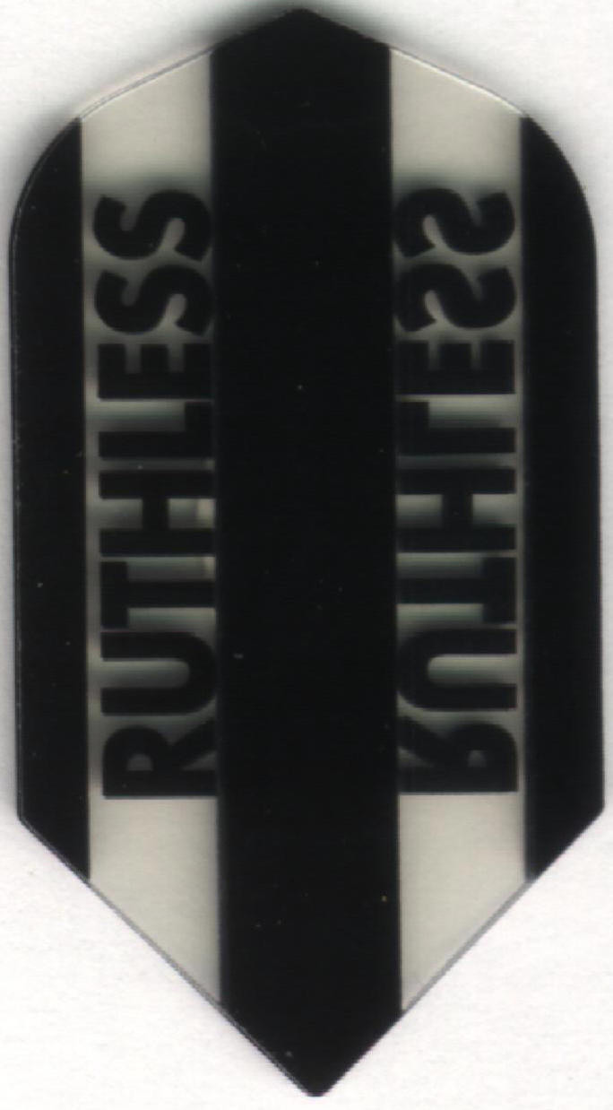 Black/Clear RUTHLESS Slim Dart Flights: 3 per set