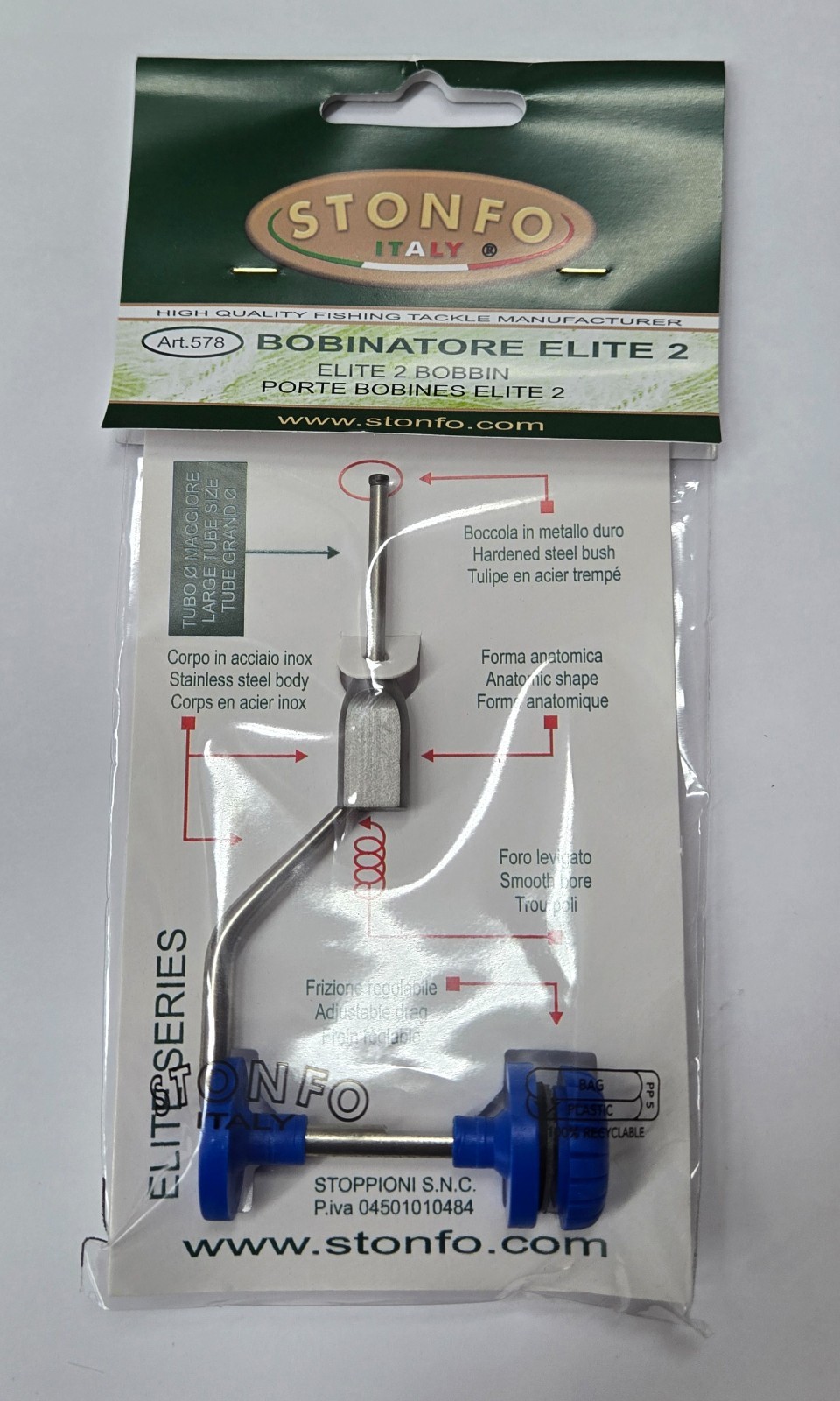 Stonfo " Bobbin Elite 2 "  Art.578 with Thread Adustable Drag big tube