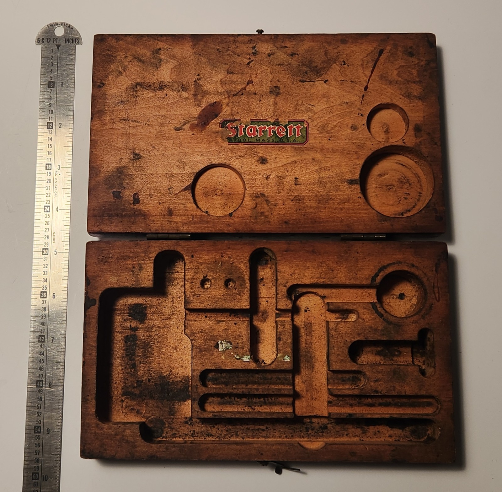 Vintage Starrett No. 196 Dial Test Indicator Case- Case Only-As Pictured