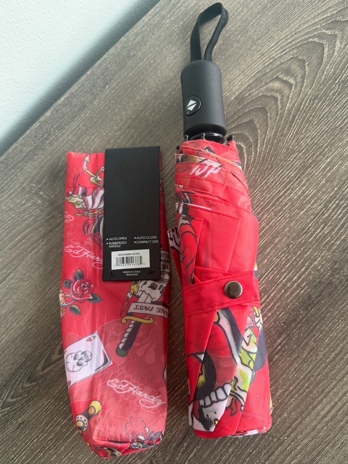 Ed Hardy Red Skull Umbrella