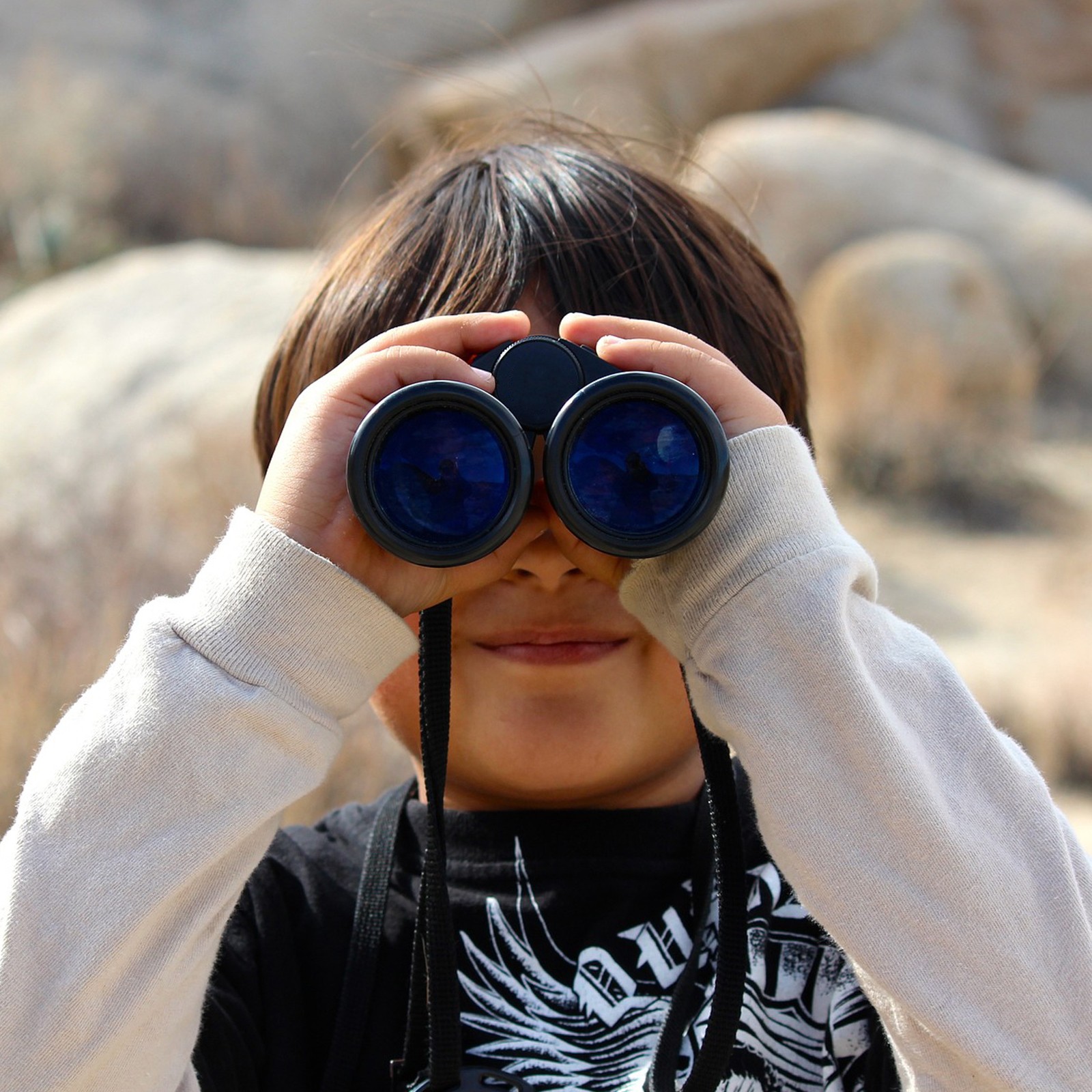 Toy Binoculars 4x30 Compact Foldable Binoculars Shock Proof Pink with Neck Strap