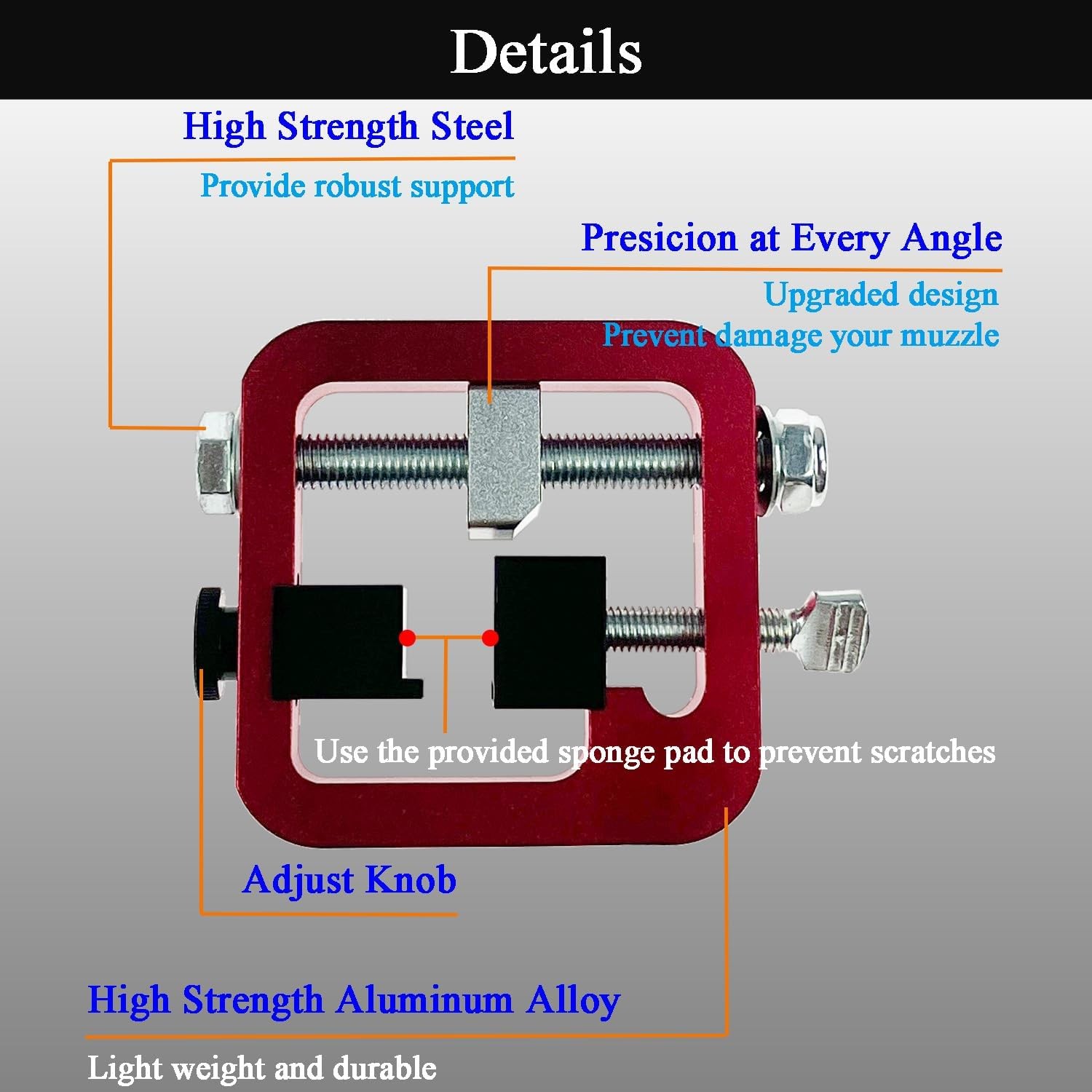 Red Sight Pusher Tool for Handguns, Universal Precision Front and Rear Sight Adj