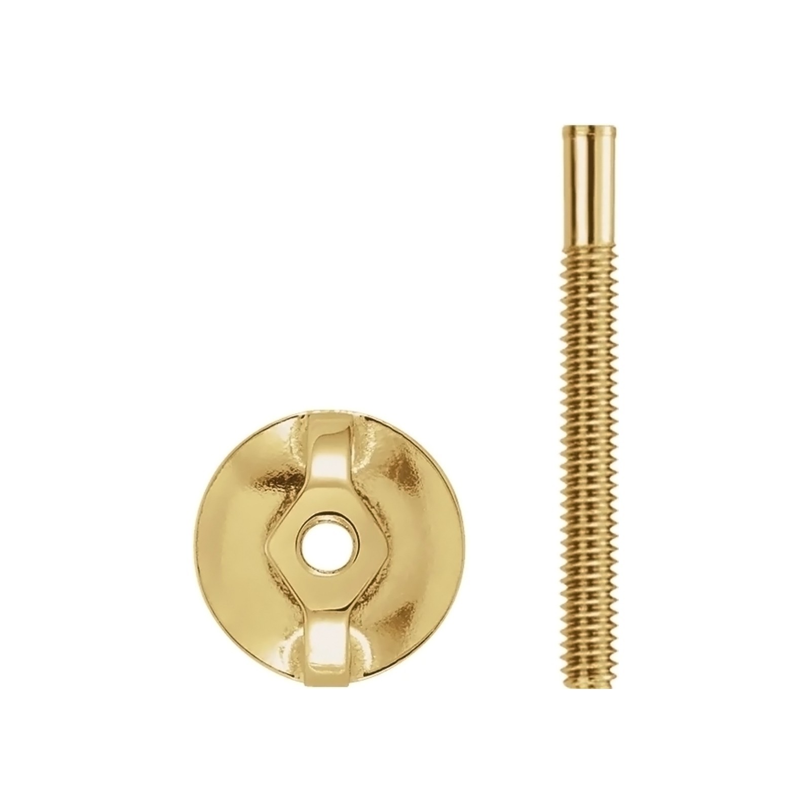 14K Gold Earring Post & Back 5.3 mm OD Threaded