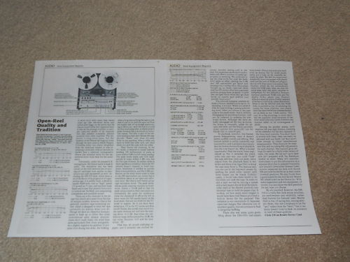 Denon DH-510 Open Reel Review, 2 pgs, Very Rare! 1979