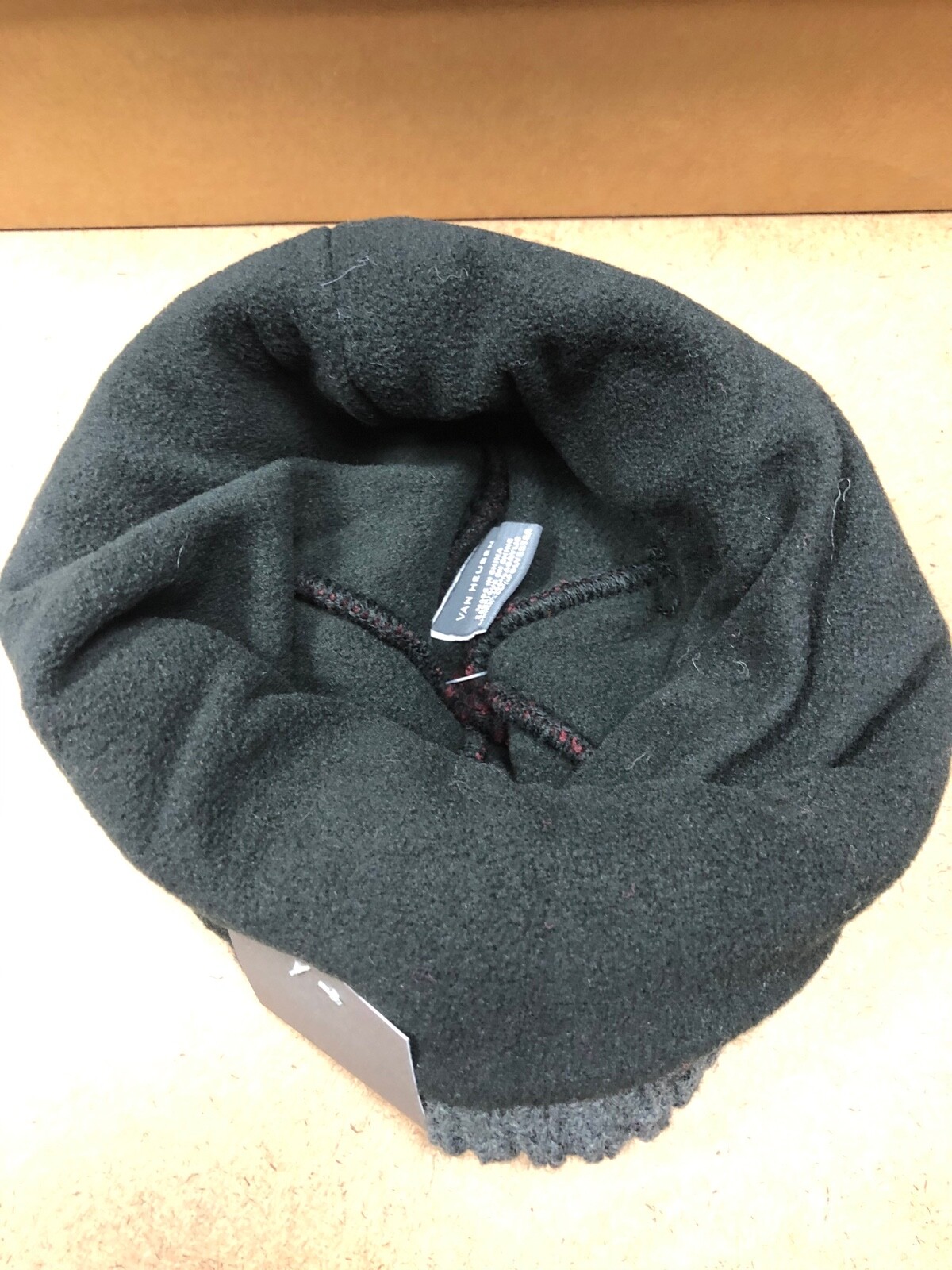 Van Heusen Fleece Lined Beanie - HVH8-3405 - Burgundy/Gray - One Size - NWT